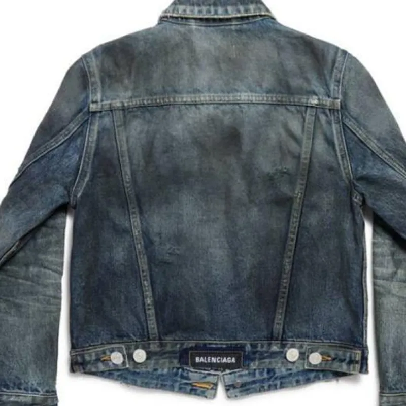 Balenciaga SS23 Denim Jacket Small Size Fit Women's Blue-9
