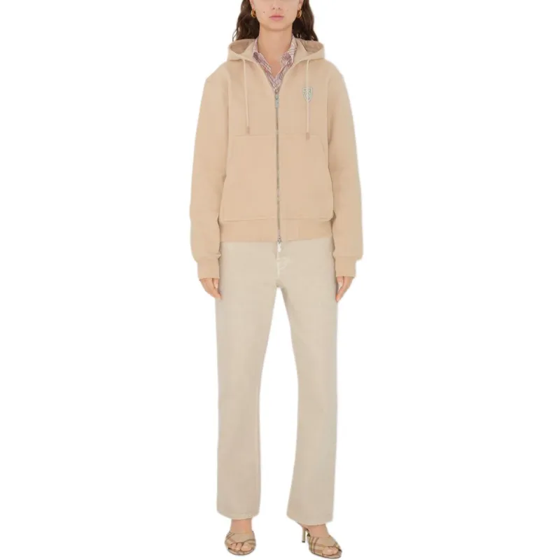 Burberry Ekd Motif Zip Up Drawstring Hoodie-2