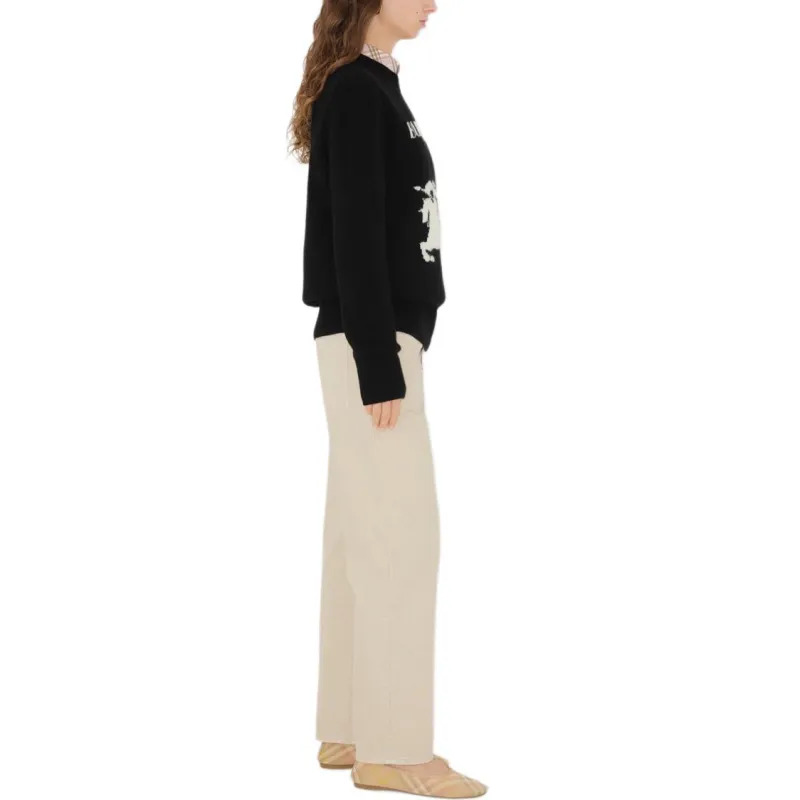 Burberry Equestrian Knight Intarsia Knit Crewneck Jumper-3