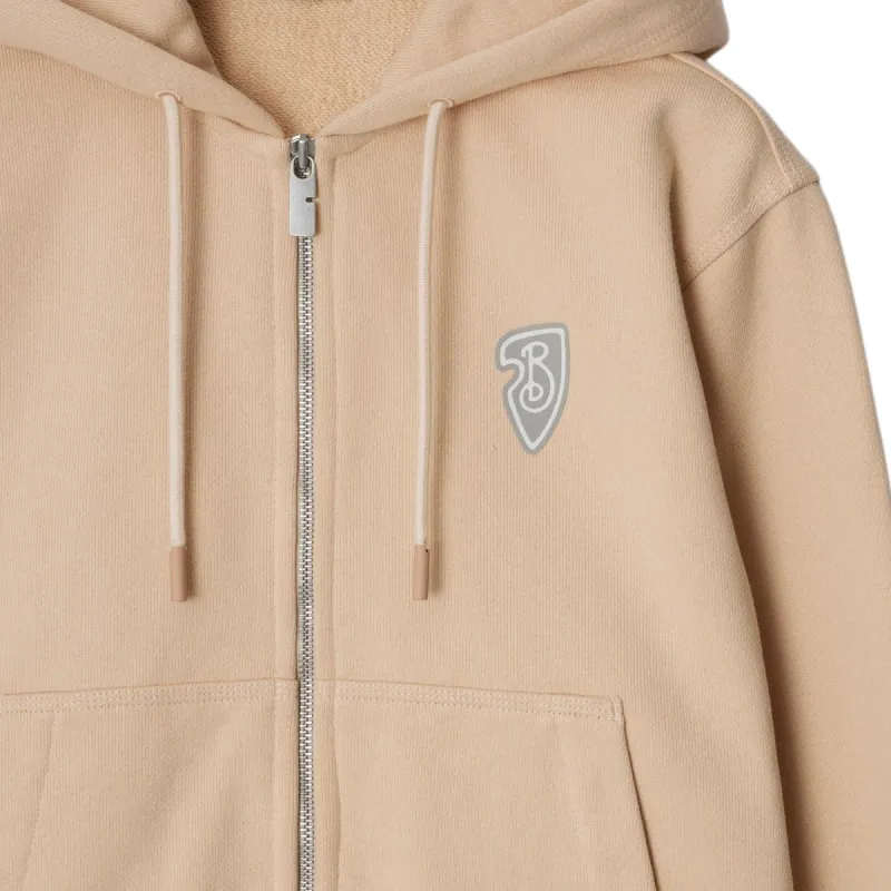 Burberry Ekd Motif Zip Up Drawstring Hoodie-5