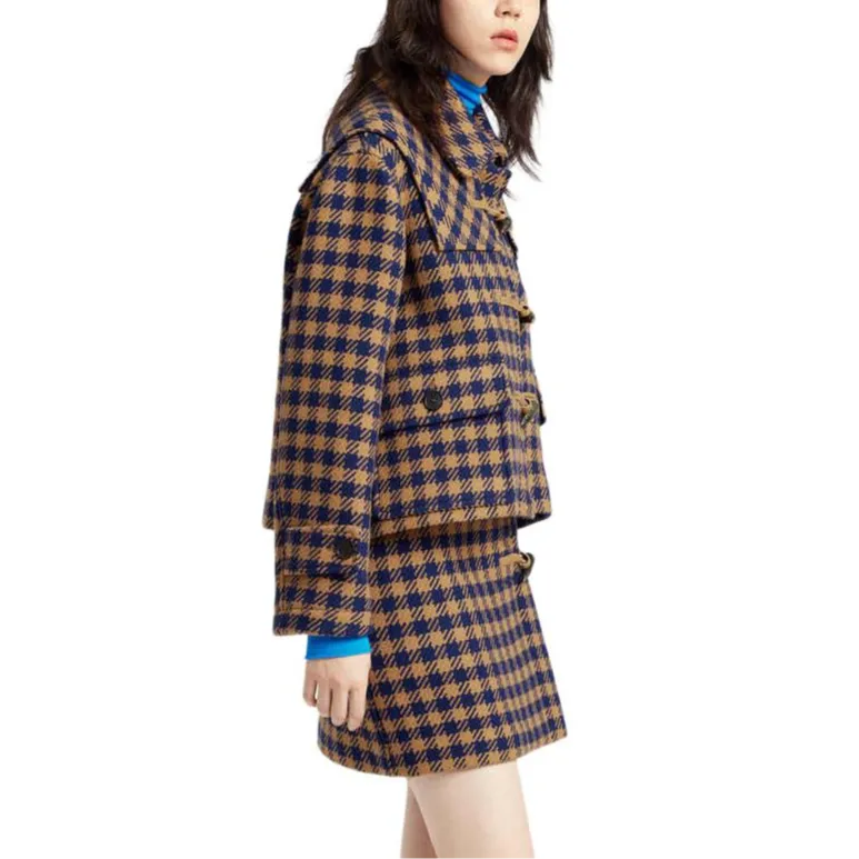 CARVEN FW22 Jackets Coats Women's Brown Yellow-2