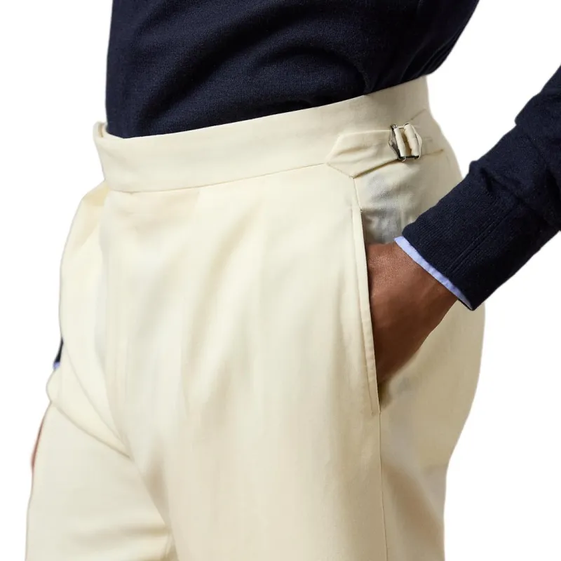 Ralph Lauren Purple Label FW24 Suit Trouser Men's Beige Yellow-4