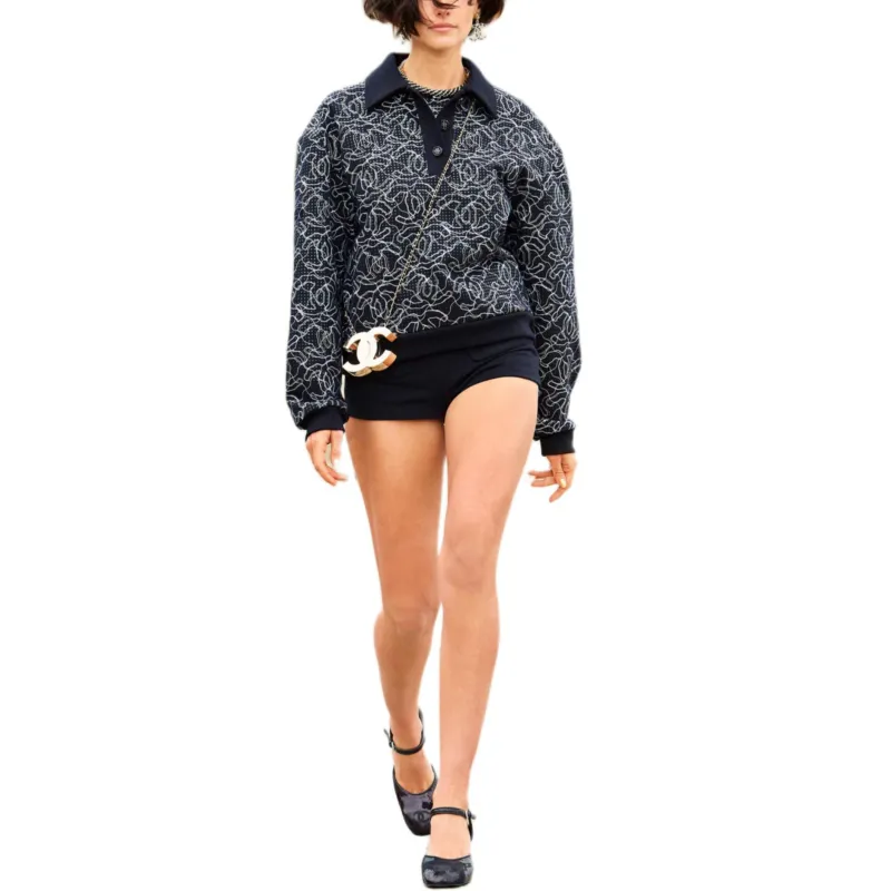 CHANEL SS25 Regular T-Shirt Women's Black White-2