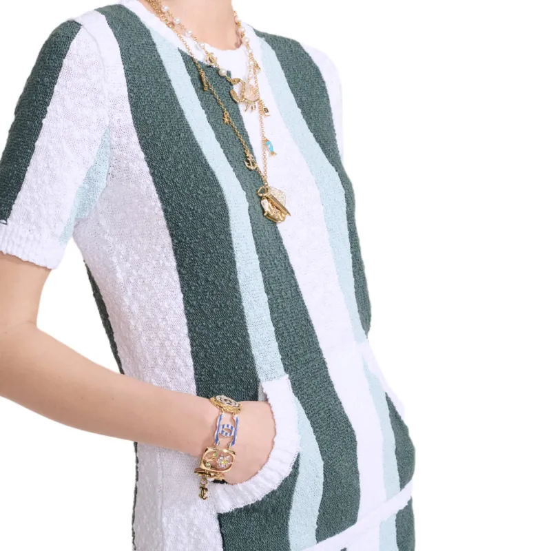 CHANEL T-Shirts Women's Green-2