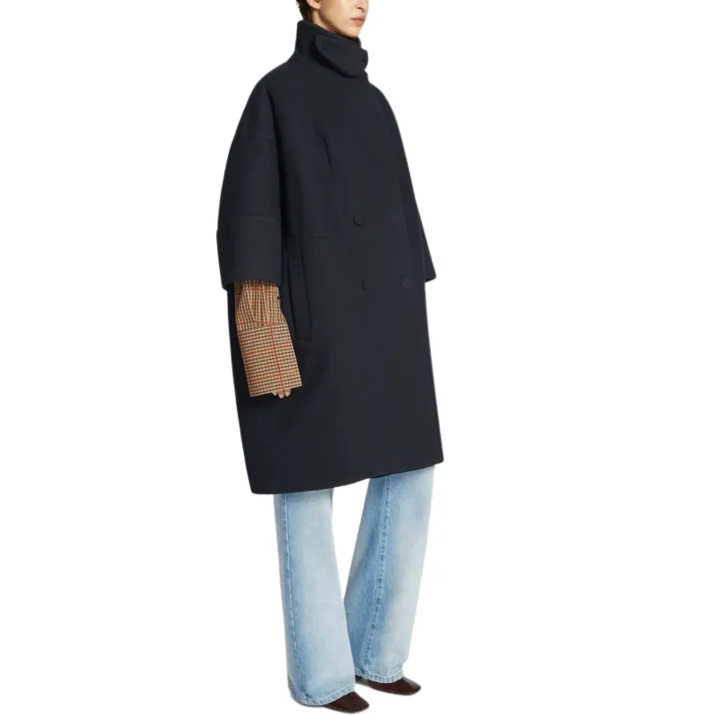 DRIES VAN NOTEN FW24 Coats Women's Marine Blue-3