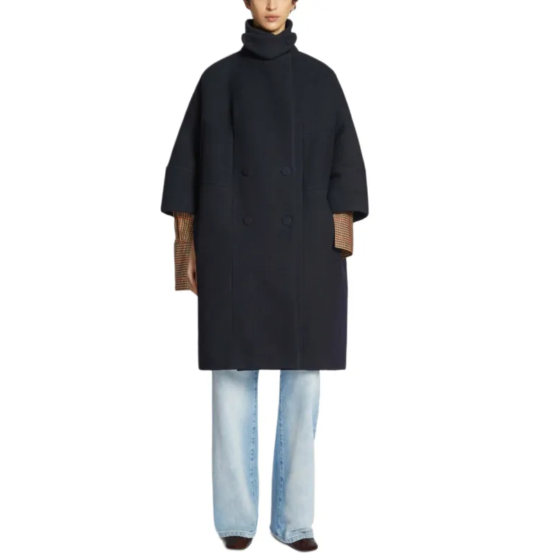 DRIES VAN NOTEN FW24 Coats Women's Marine Blue-1