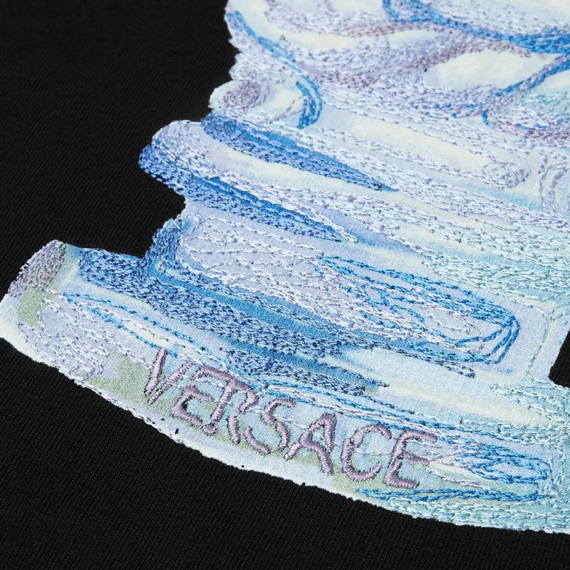 VERSACE Medusa Head Embroidered Crewneck T Shirt-6
