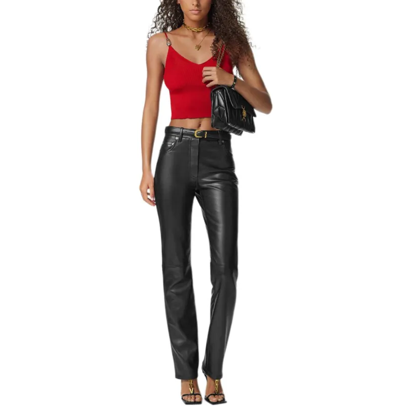 VERSACE Safety Pin Crop Top-3