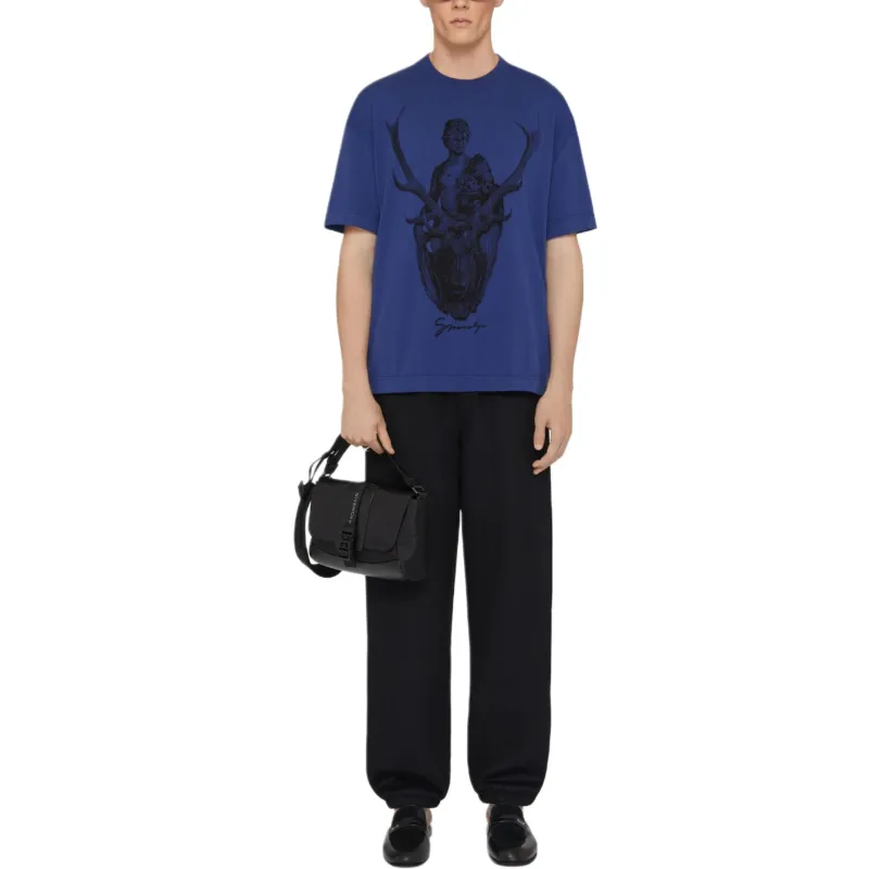GIVENCHY FW24 T Shirt Men's Sapphire Blue-1