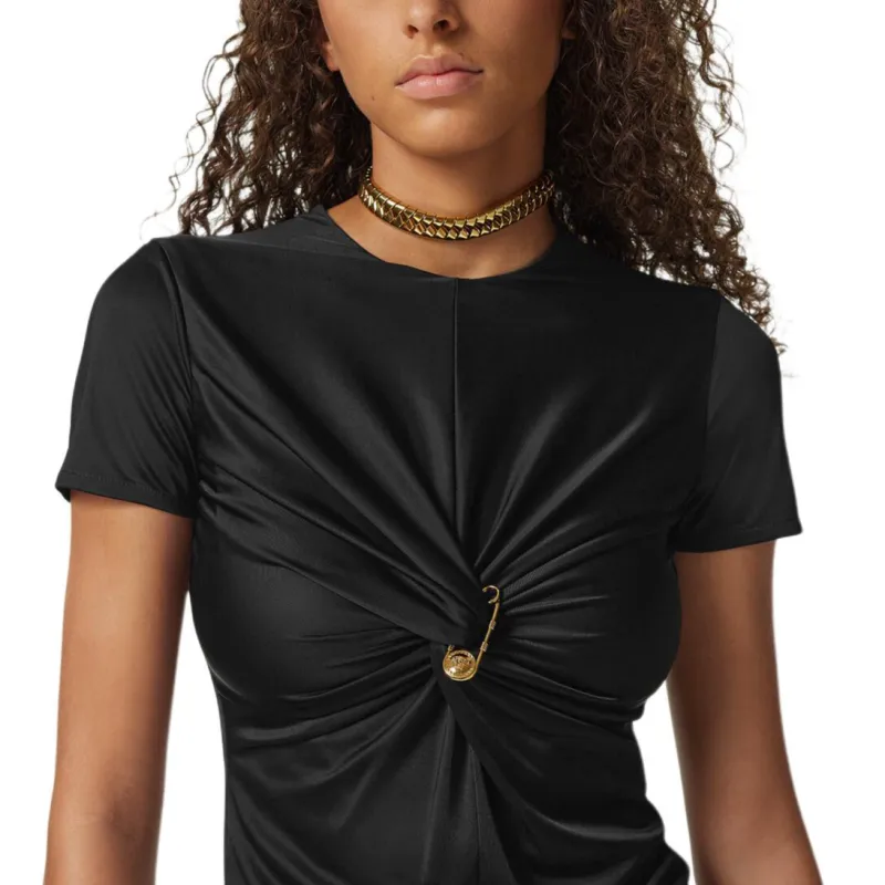 VERSACE Safety Pin Gathered Top-4