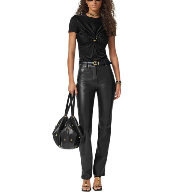 VERSACE Safety Pin Gathered Top-3