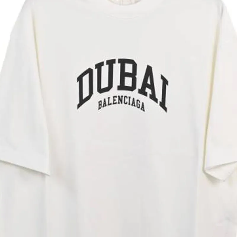 Balenciaga T Shirt Loose Fit Style Men's White-5