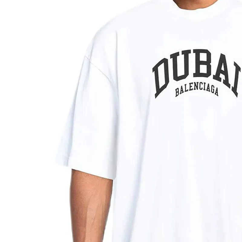 Balenciaga T Shirt Loose Fit Style Men's White-7