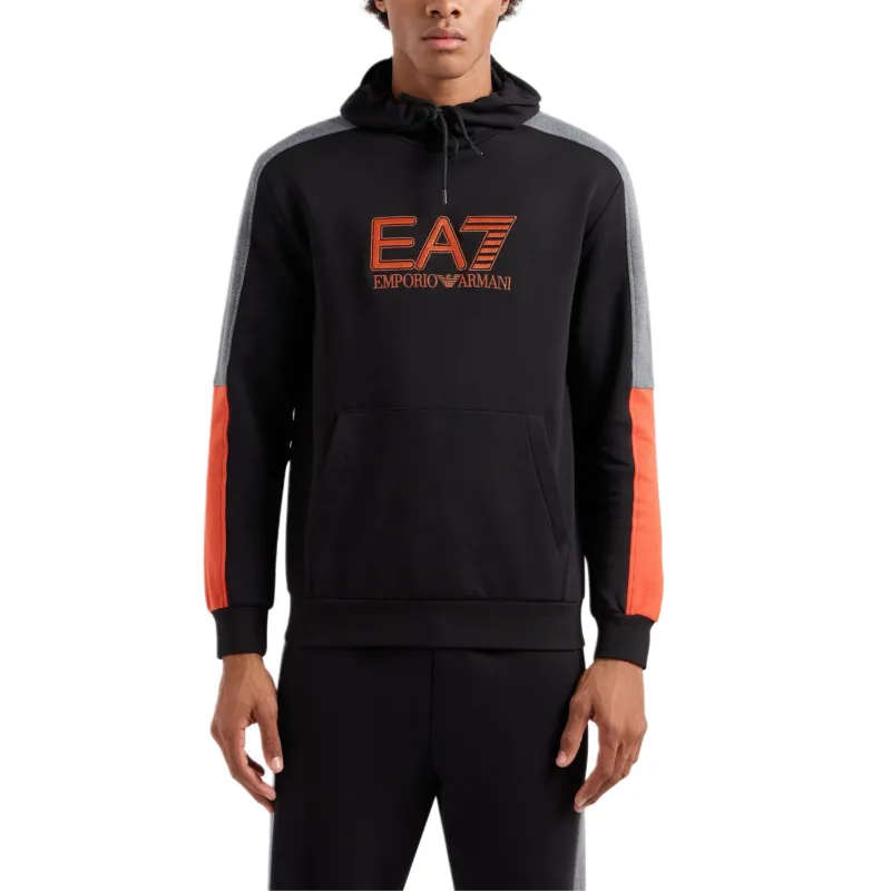 EMPORIO ARMANI Logo Printed Drawstring Hoodie-1