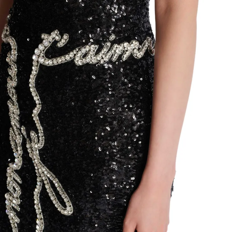 BALMAIN Sequin embellished Midi Skirt-6