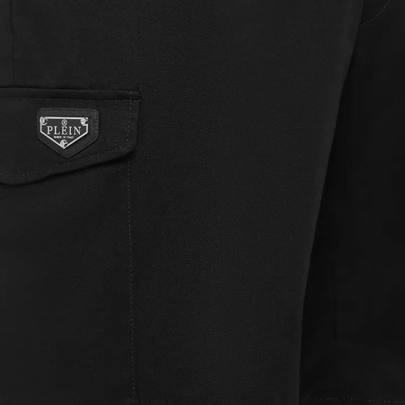 PHILIPP PLEIN Logo plaque Cargo Shorts-5
