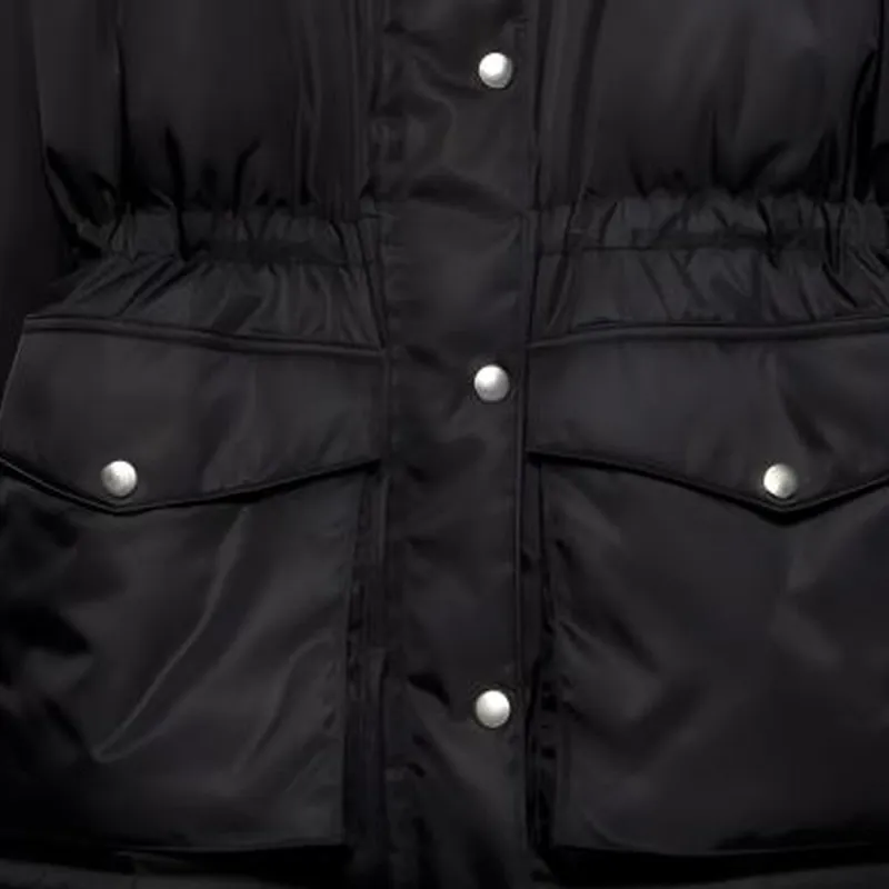 PRADA Drawstring Buttoned Down Jacket-5