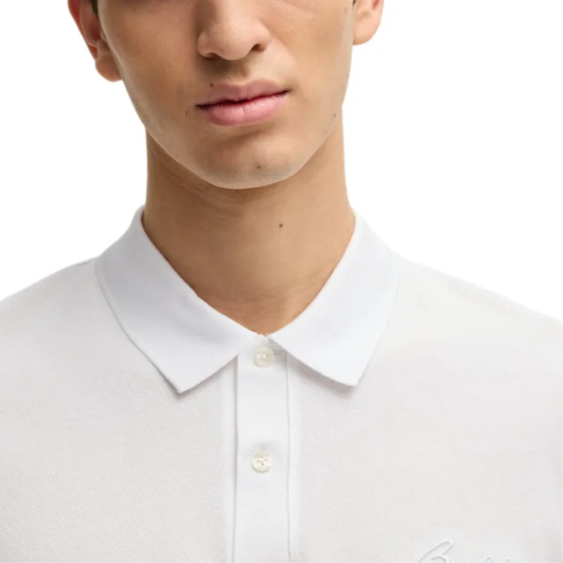 HUGO BOSS Logo print Mercerized Polo Shirt-4
