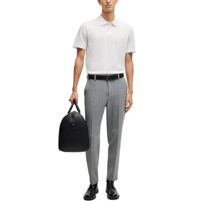 HUGO BOSS Logo print Mercerized Polo Shirt-1