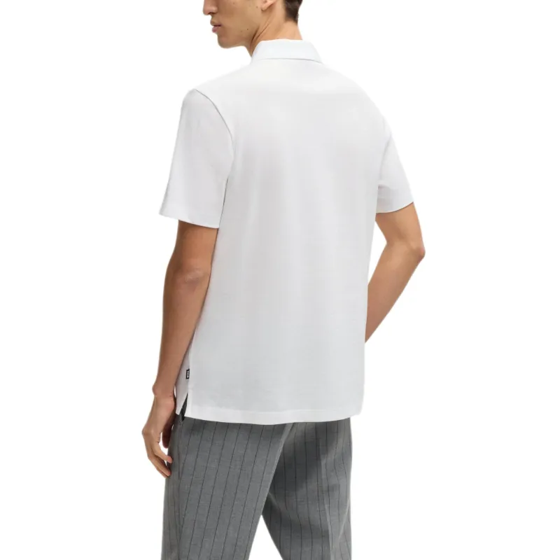 HUGO BOSS Logo print Mercerized Polo Shirt-3