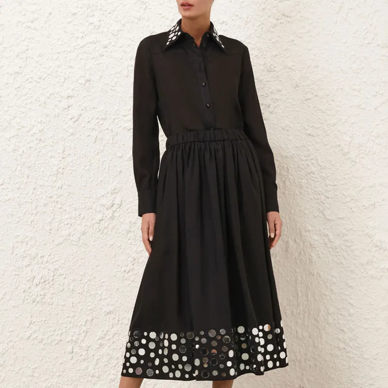 Zimmermann FW24 Casual Long Skirts Women's Black-1