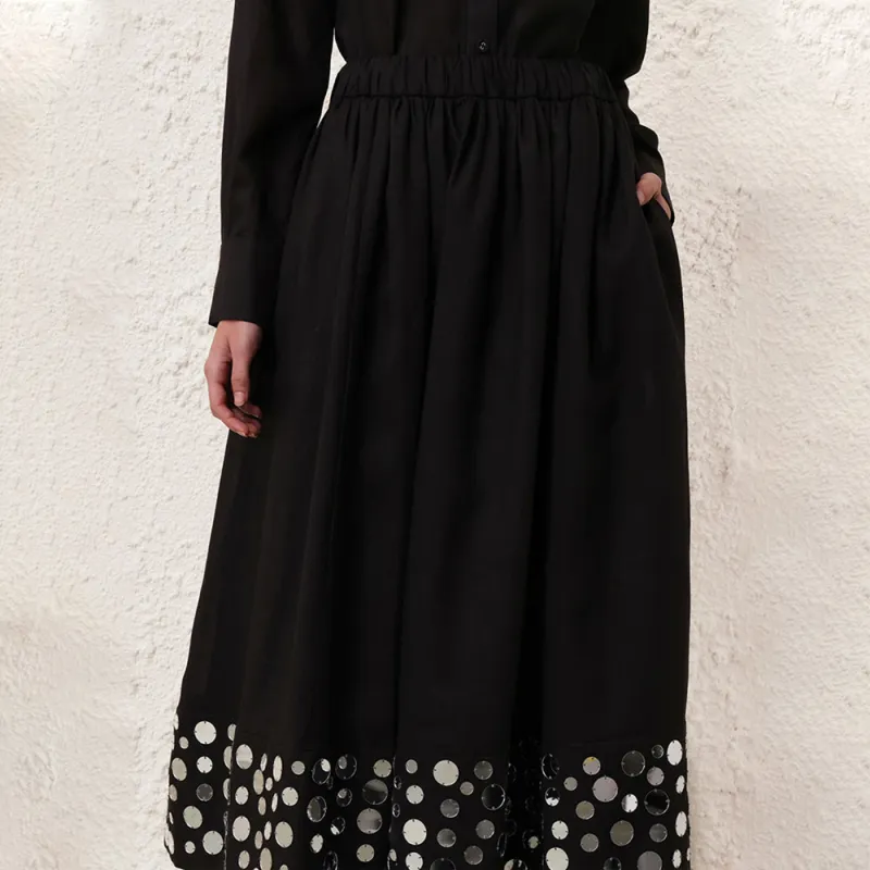 Zimmermann FW24 Casual Long Skirts Women's Black-4