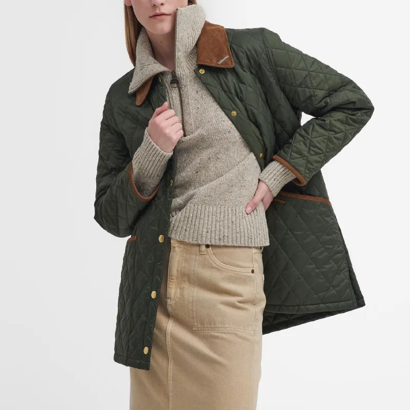 BARBOUR Puffer Jacket Women's Olive-3