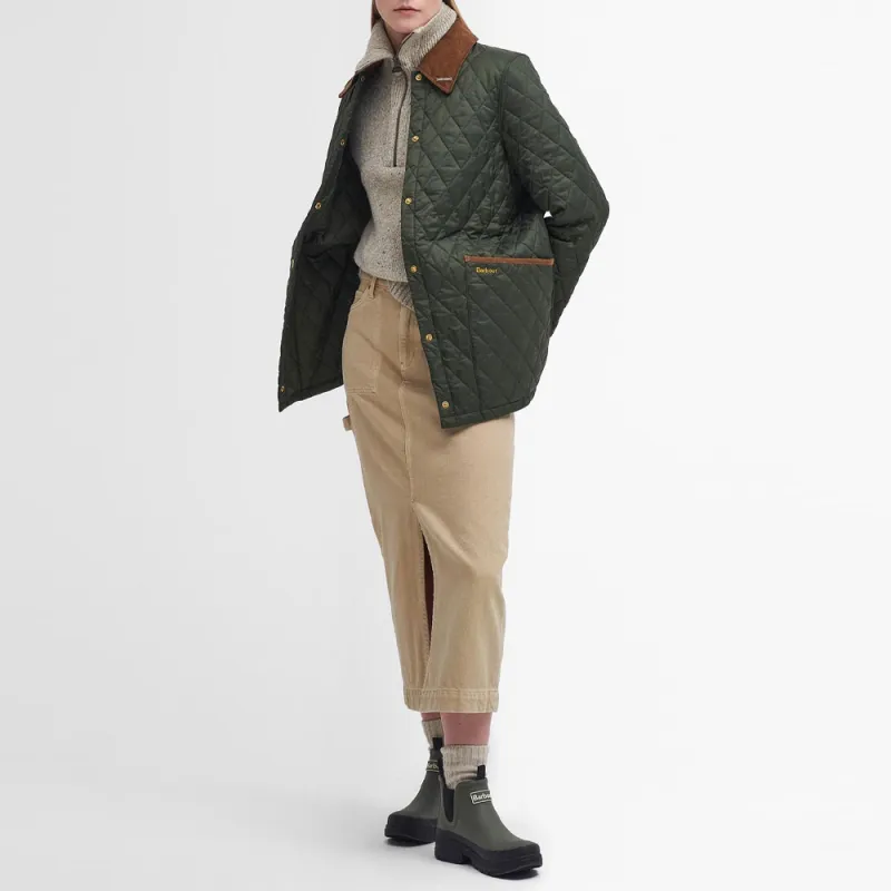 BARBOUR Puffer Jacket Women's Olive-1