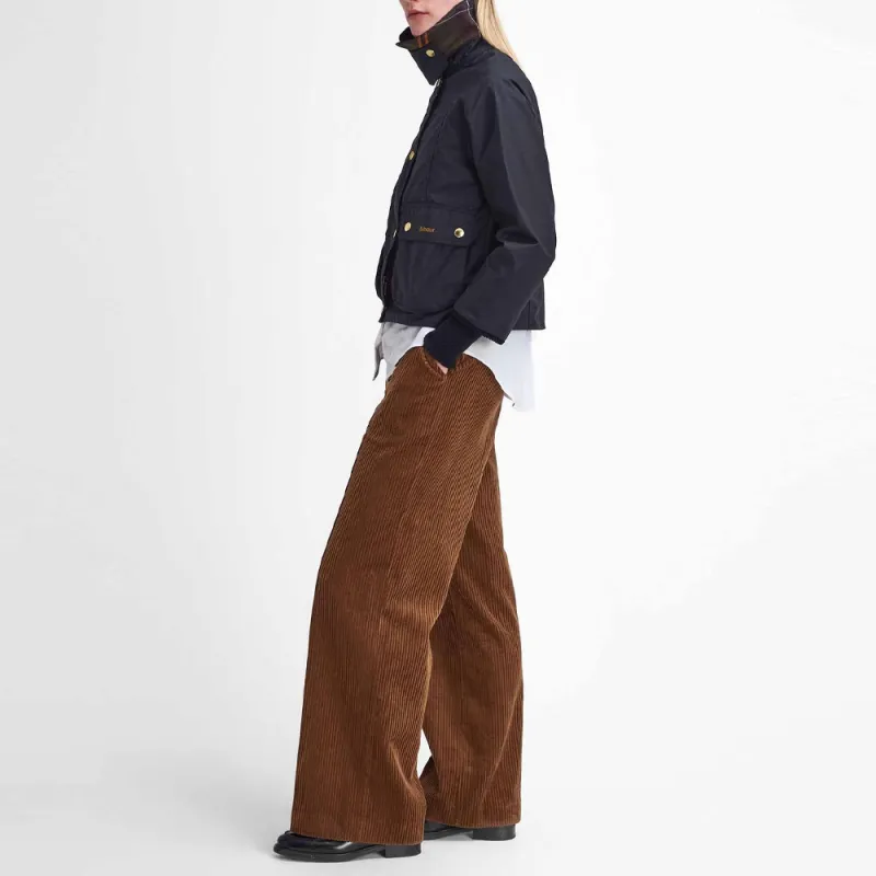 BARBOUR Logo Embroidered Cropped Jacket-3