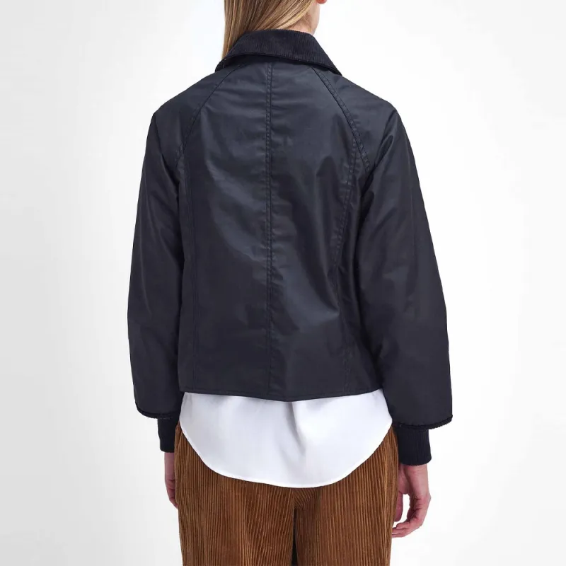 BARBOUR Logo Embroidered Cropped Jacket-2