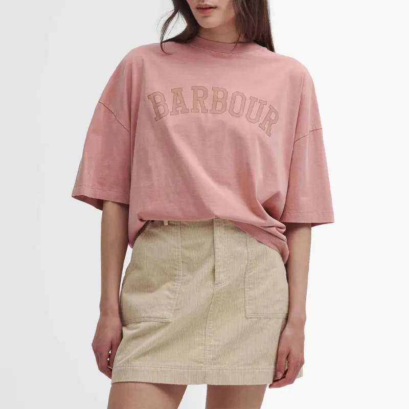 BARBOUR Drop Shoulder Sleeve T-Shirt Women's Pink-2