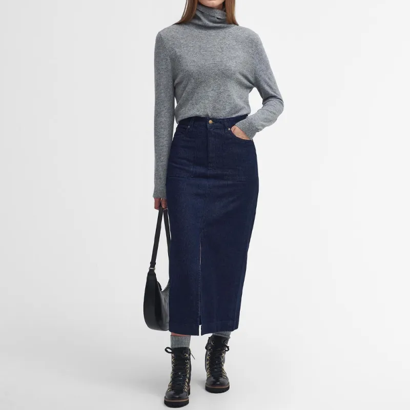 BARBOUR Denim Long Skirts Women's Dark Indigo-1