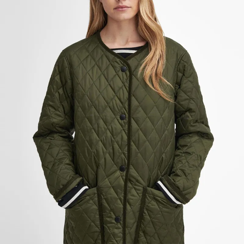 BARBOUR Puffer Jacket Women's Olive-5