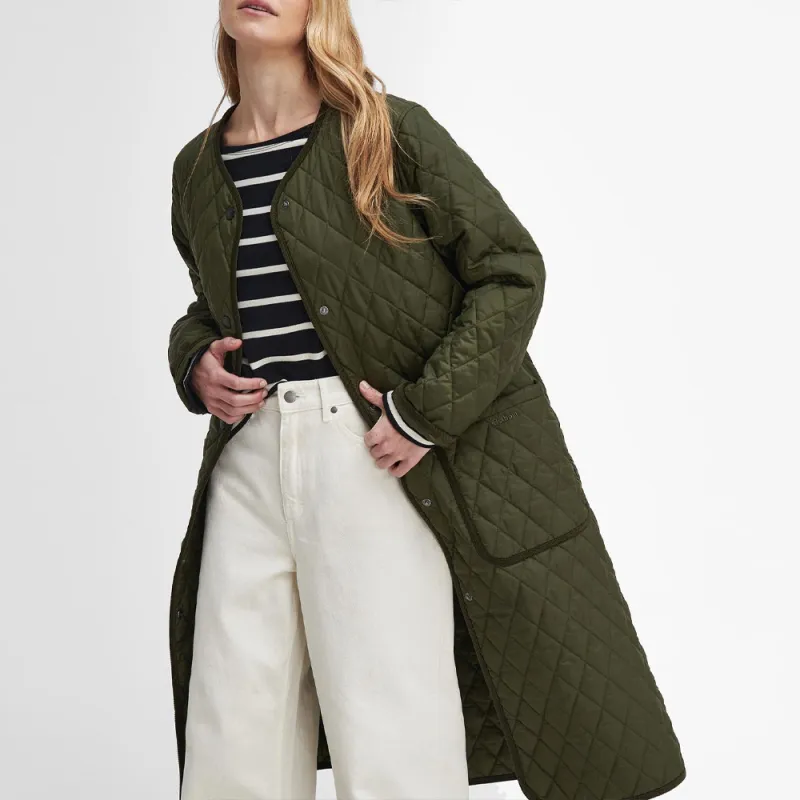 BARBOUR Puffer Jacket Women's Olive-4