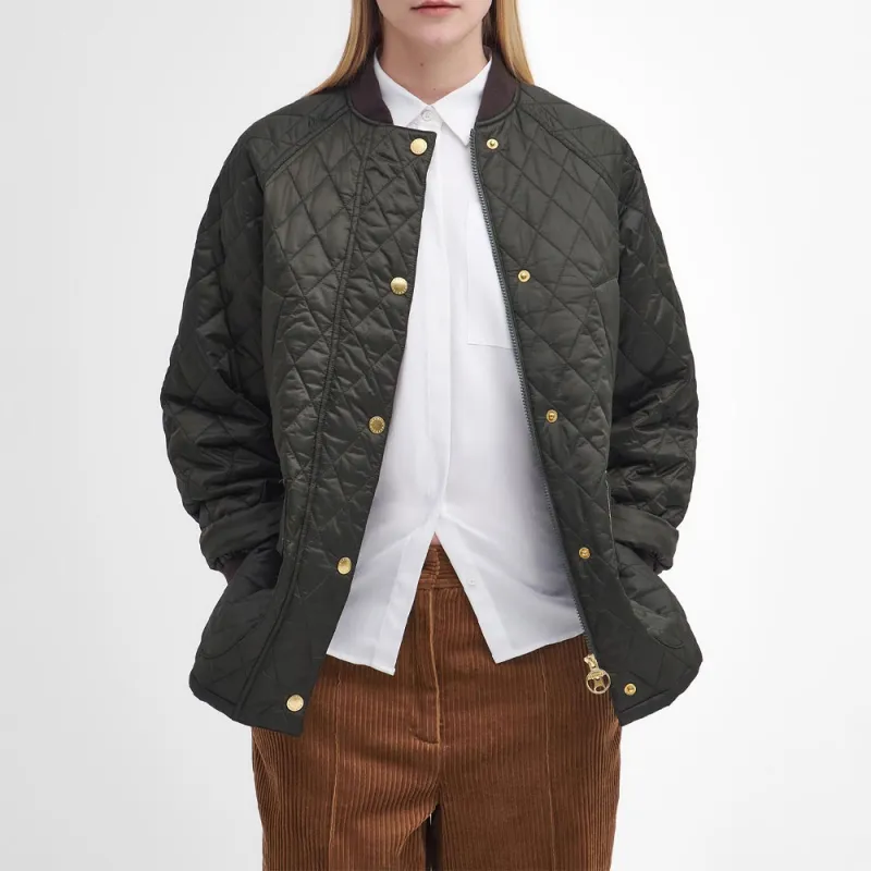 BARBOUR Puffer Jacket Women's Olive Green-1