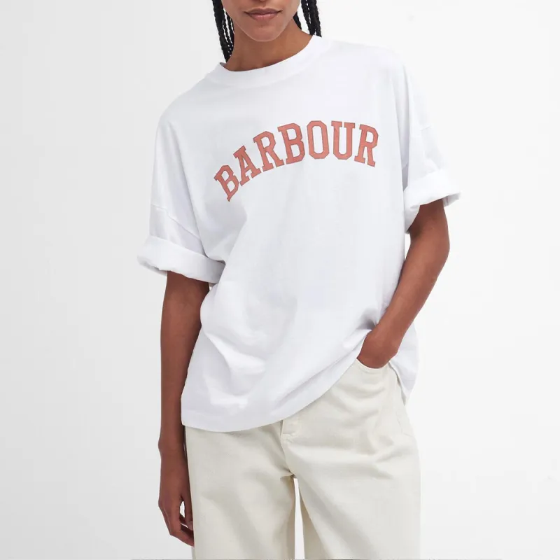 BARBOUR Drop Shoulder Sleeve T-Shirt Women's Classic White-2