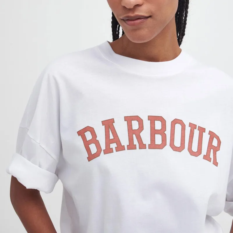BARBOUR Drop Shoulder Sleeve T-Shirt Women's Classic White-4