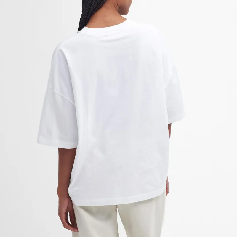 BARBOUR Drop Shoulder Sleeve T-Shirt Women's Classic White-3
