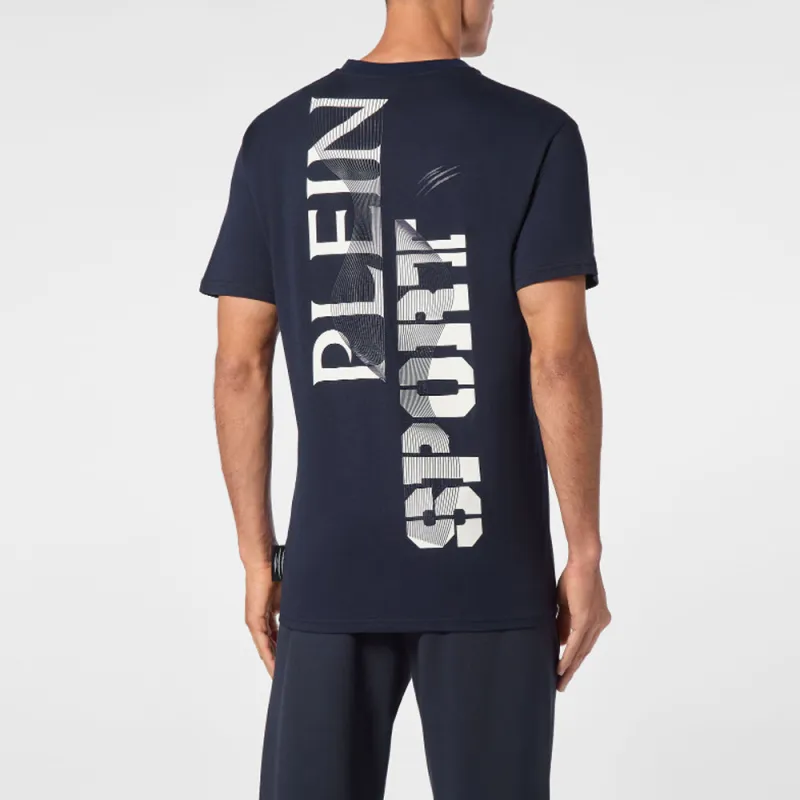 PLEIN SPORT Ss Wave Logo print T shirt-3