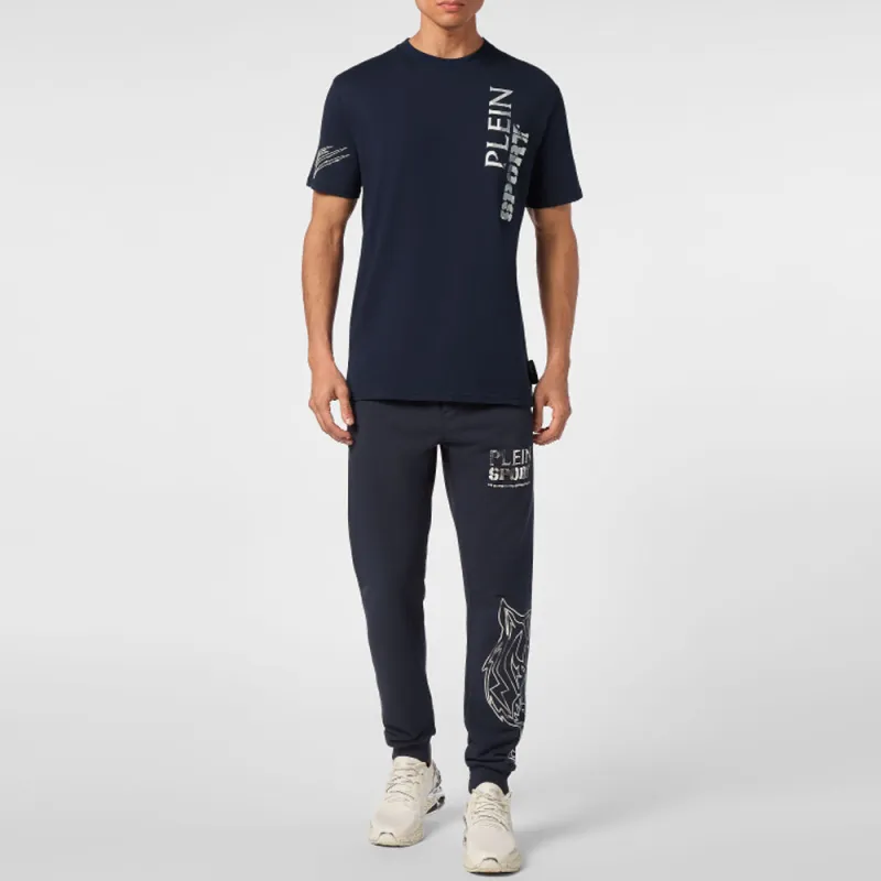 PLEIN SPORT Ss Wave Logo print T shirt-1