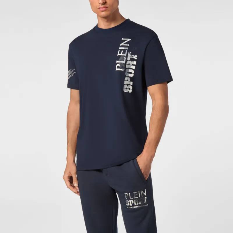 PLEIN SPORT Ss Wave Logo print T shirt-2