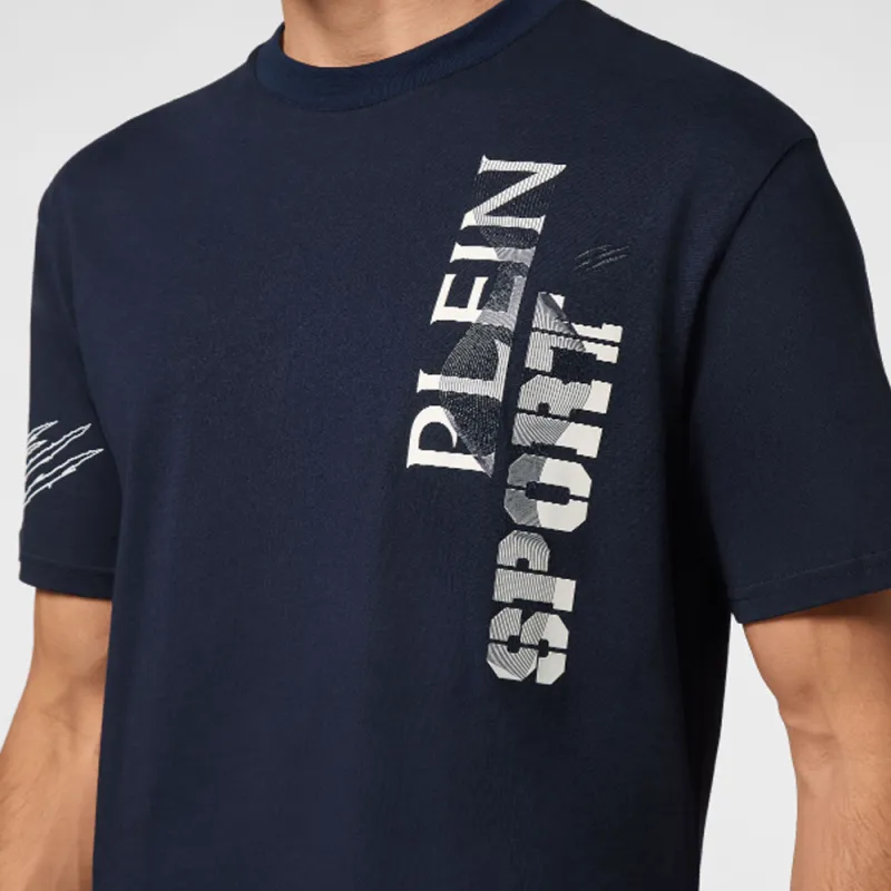 PLEIN SPORT Ss Wave Logo print T shirt-4