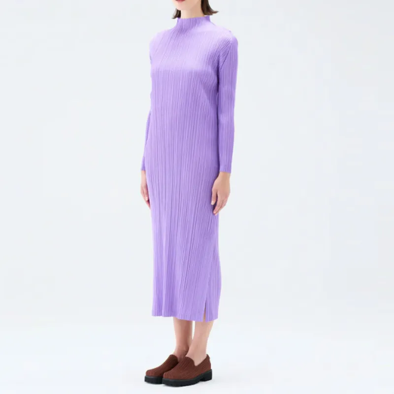 PLEATS PLEASE ISSEY MIYAKE Long Sleeved Dress Women's Light Purple-3