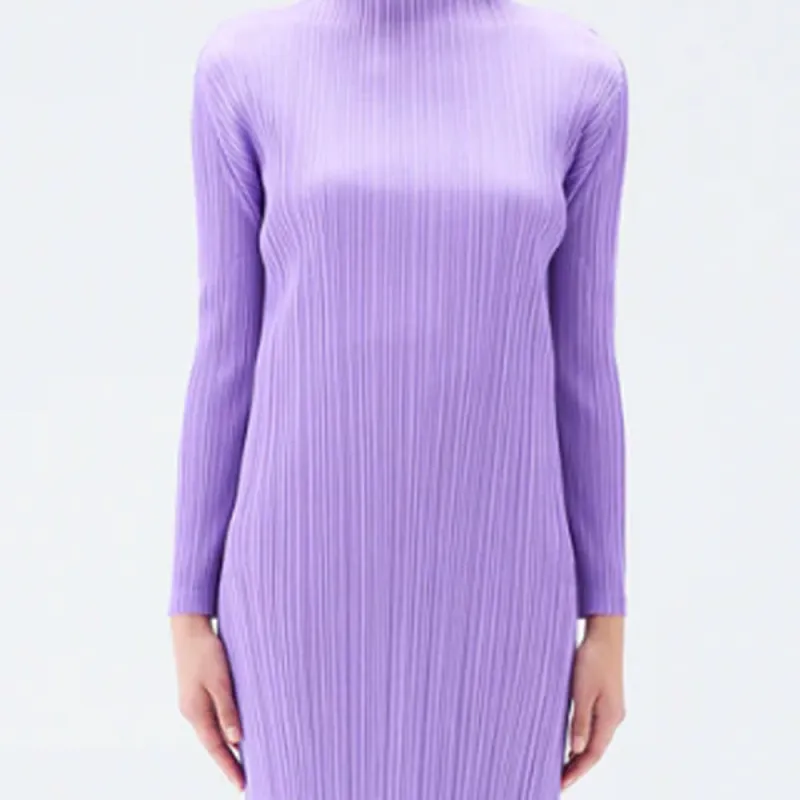 PLEATS PLEASE ISSEY MIYAKE Long Sleeved Dress Women's Light Purple-5