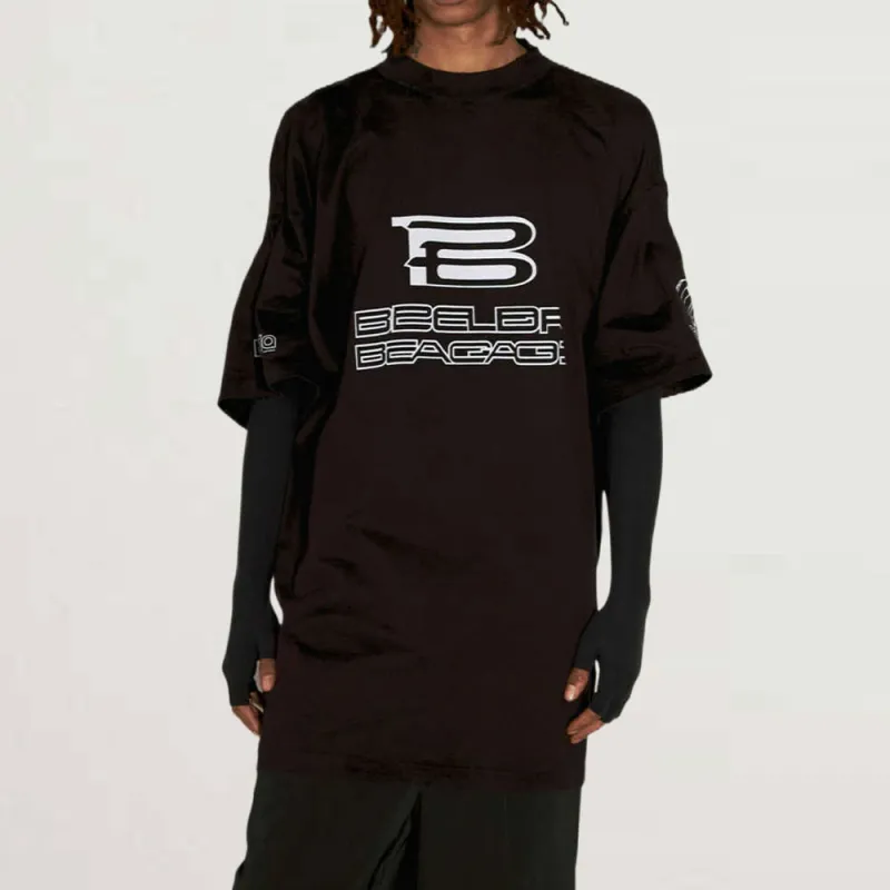 Balenciaga Uv Sleeves T Shirt 'Washed Black/White'-2