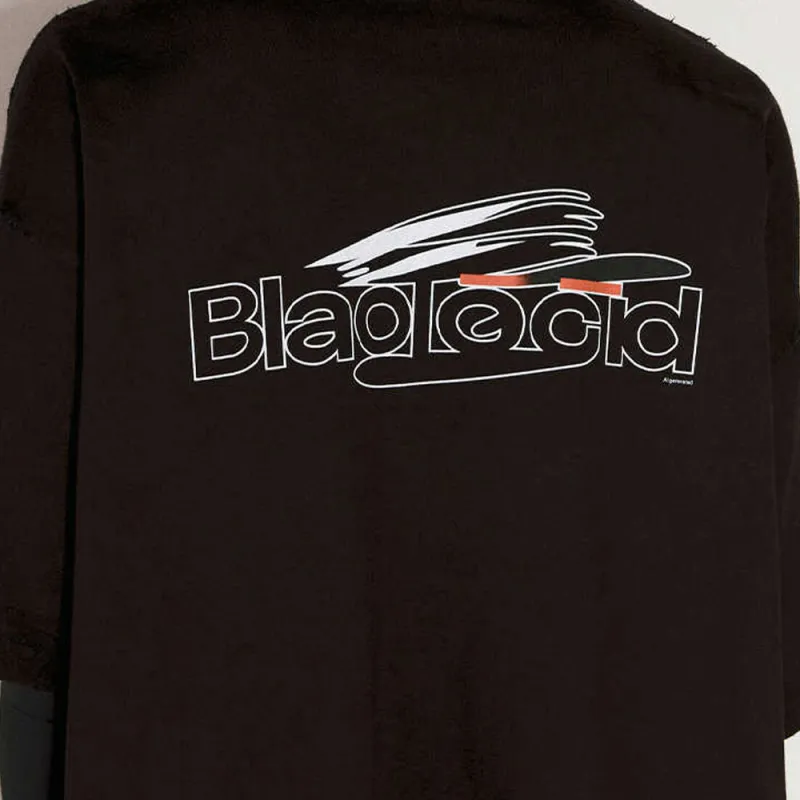 Balenciaga Uv Sleeves T Shirt 'Washed Black/White'-5