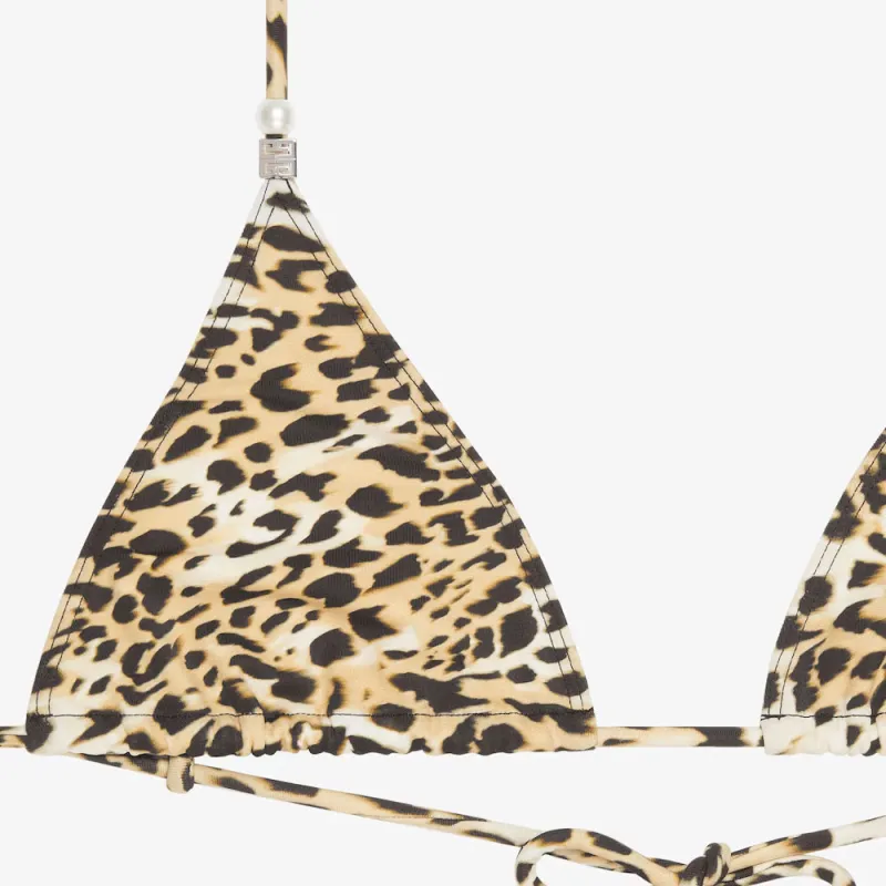 Givenchy 4G detail Leopard print Bikini Top-3
