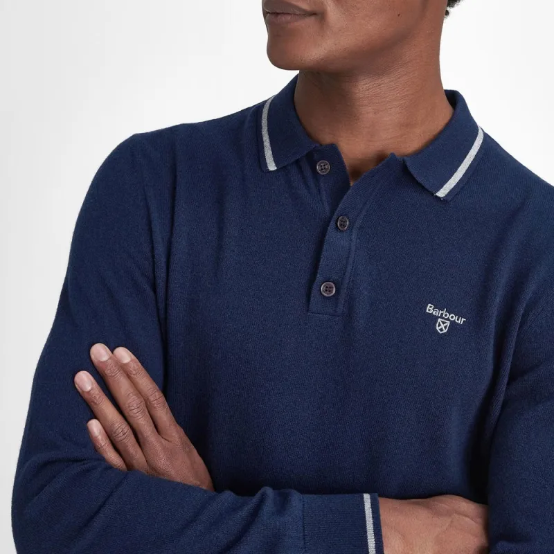 BARBOUR Polo Shirt Men's Classic Navy Blue-4