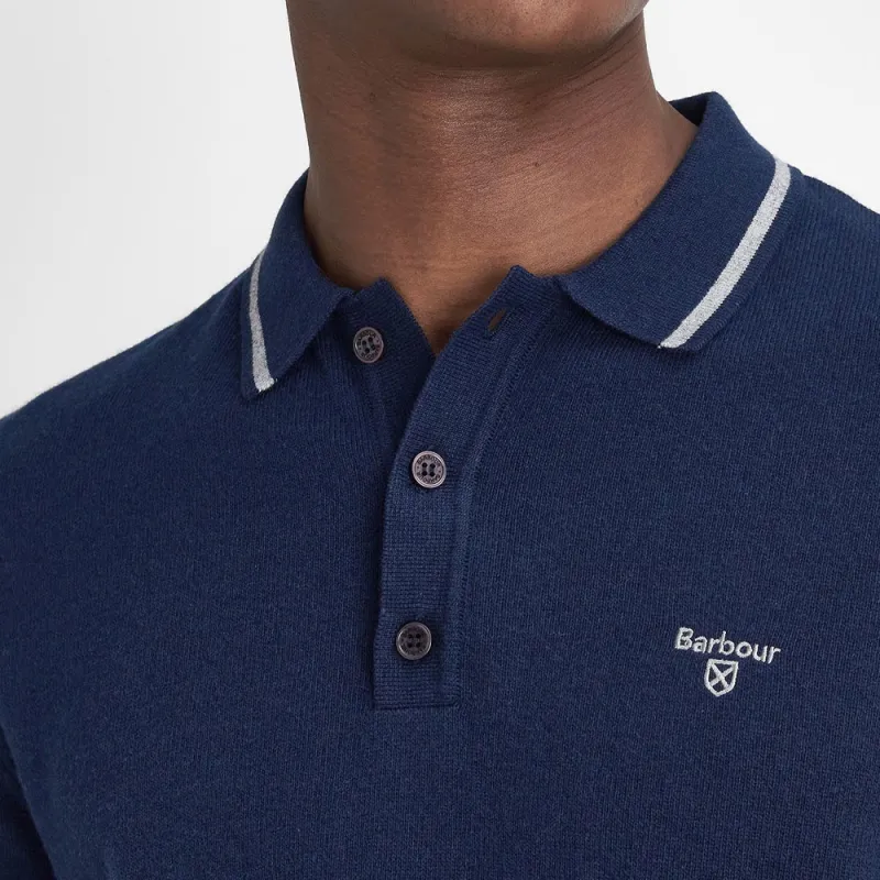 BARBOUR Polo Shirt Men's Classic Navy Blue-5