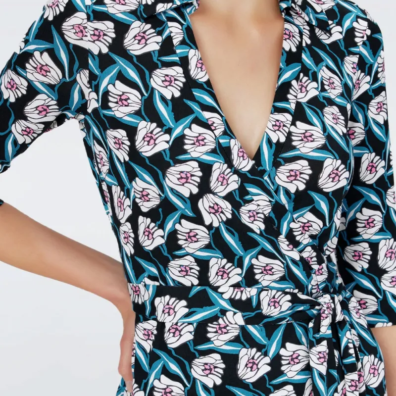 DVF Diane Von Furstenberg Long Sleeved Dress Women's Multicolor-3